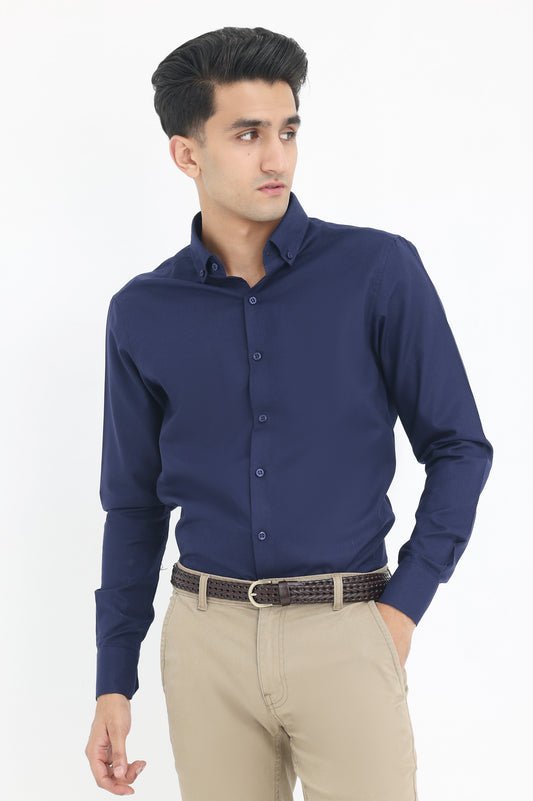 CLASSIC BUTTON-DOWN SHIRT-NAVY