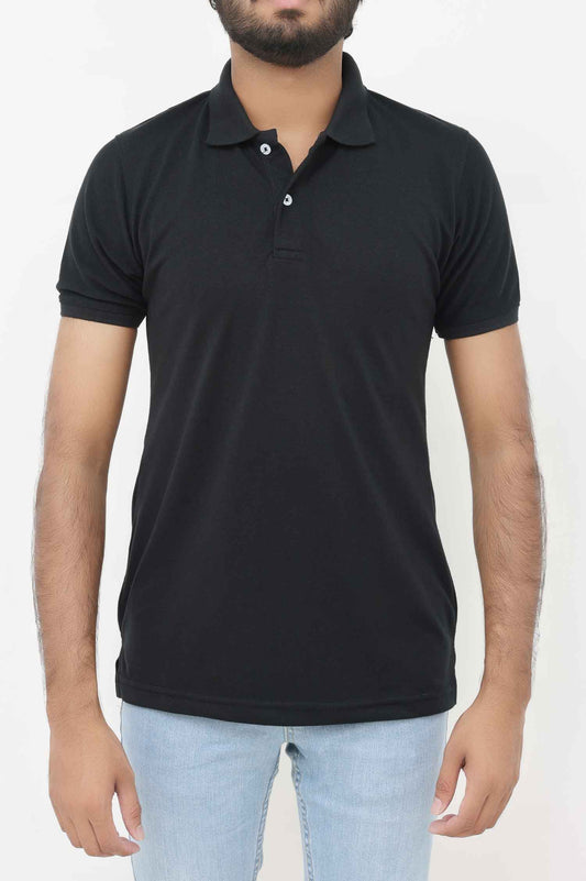 POLO T-SHIRT-BLACK