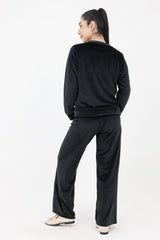 VELOUR SUIT-BLACK