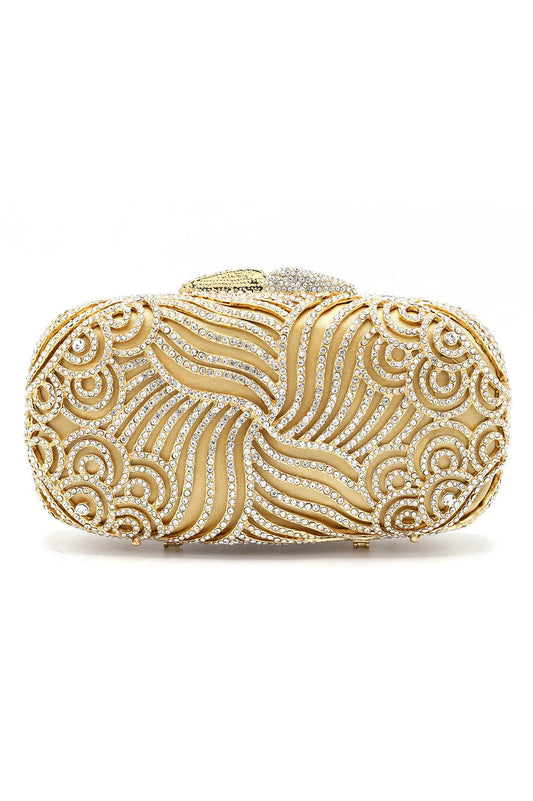 CRYSTAL CLUTCH-SILVER GOLD