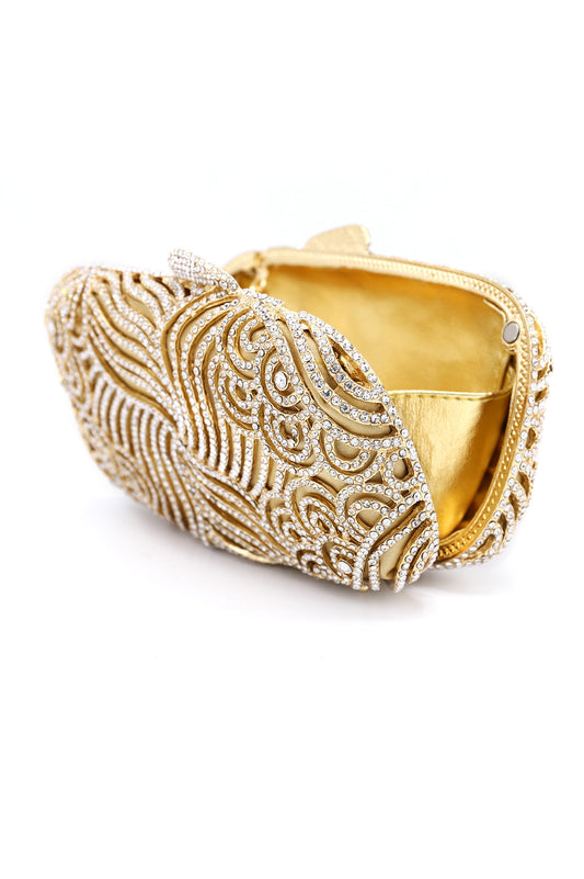 CRYSTAL CLUTCH-SILVER GOLD