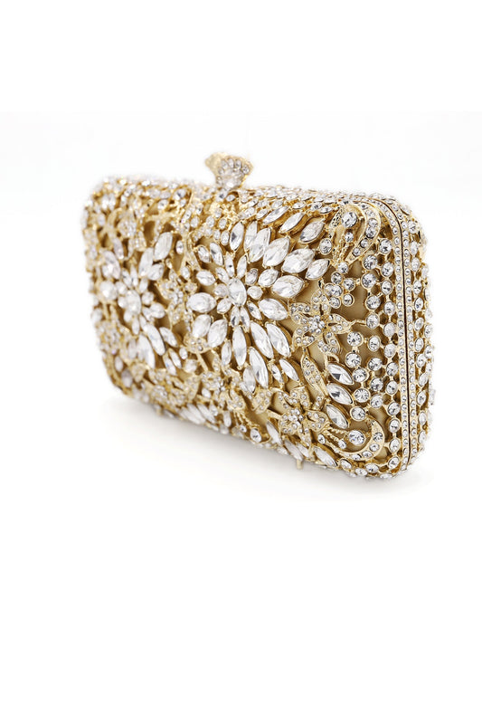 ORNATE CLUTCH-SILVER GOLD