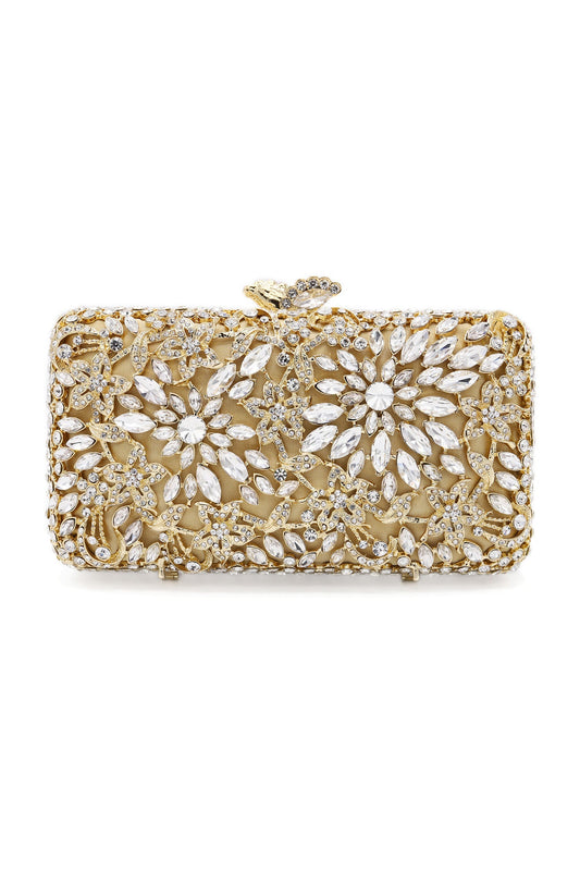 ORNATE CLUTCH-SILVER GOLD