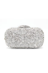 ROSE BUD CLUTCH-SILVER