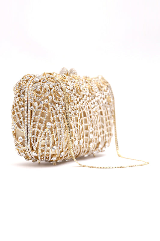 OMBRE CLUTCH-SILVER-GOLD