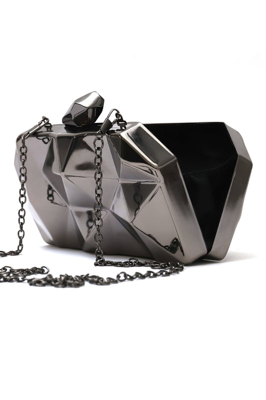 ELITE BRILLIANCE CLUTCH-PEWTER