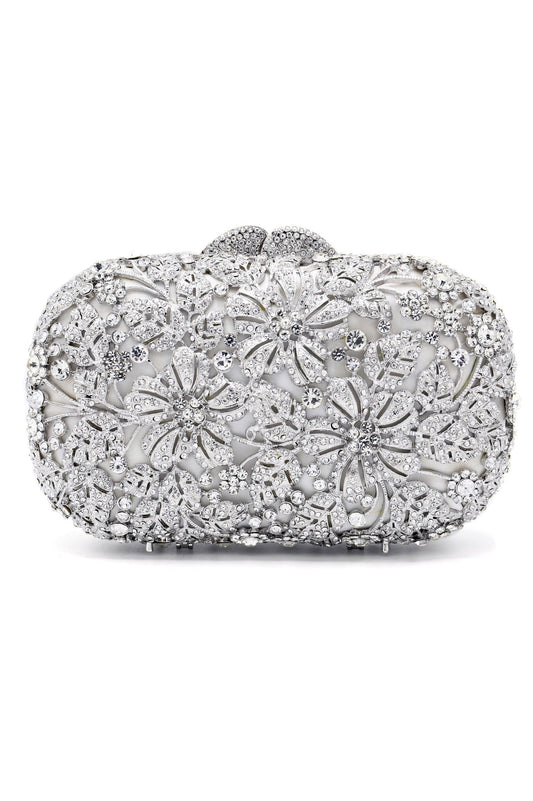 BLOOMING CLUTCH-SILVER