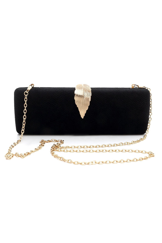 LEAF OVER CLUTCH-BLACK