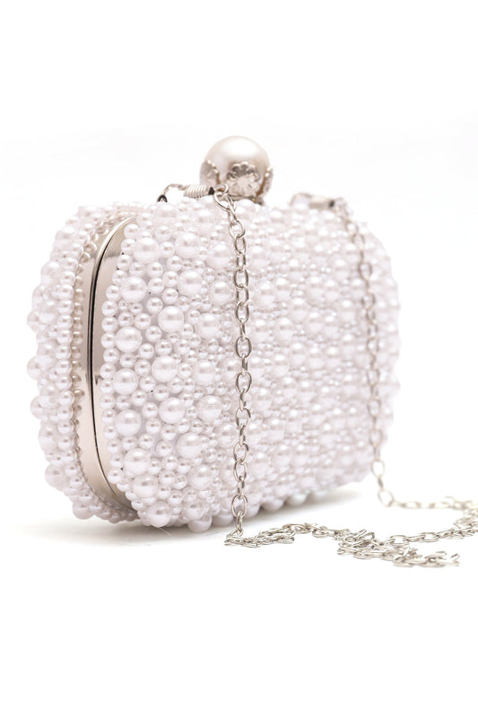 PEARLY CLUTCH-WHITE