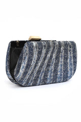 SEQUINS CLUTCH-BLUE