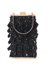 MIDNIGHT GLAM SEQUIN CLUTCH-BLACK