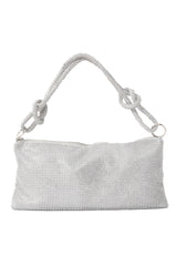 BLING BAG WITH STRAP-SILVER