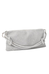 BLING BAG WITH STRAP-SILVER