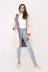 LONG PUFFER JACKET-WHITE-PURPLE