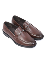 HORSE-BIT BUCKLE LOAFERS-COFFEE