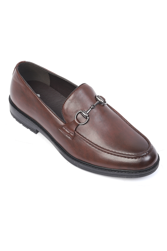 HORSE-BIT BUCKLE LOAFERS-COFFEE