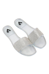 SPARKLY JELLY SLIDES-CLEAR