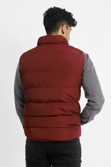 CHEVRON VEST-MAROON