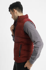 CHEVRON VEST-MAROON