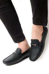 EMBOSSED LOAFERS-BLACK