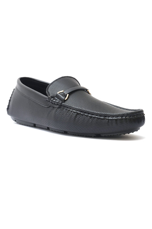 EMBOSSED LOAFERS-BLACK