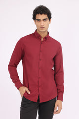 BASIC CASUAL SHIRT-MAROON