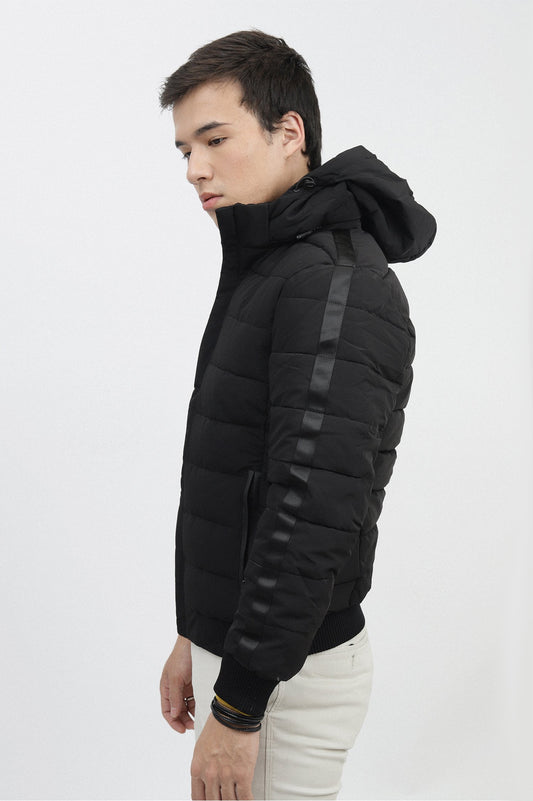 TAPE PADDED JACKET-BLACK